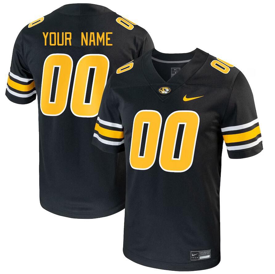 Custom Missouri Tigers Name And Number College Football Jerseys Stitched-Black